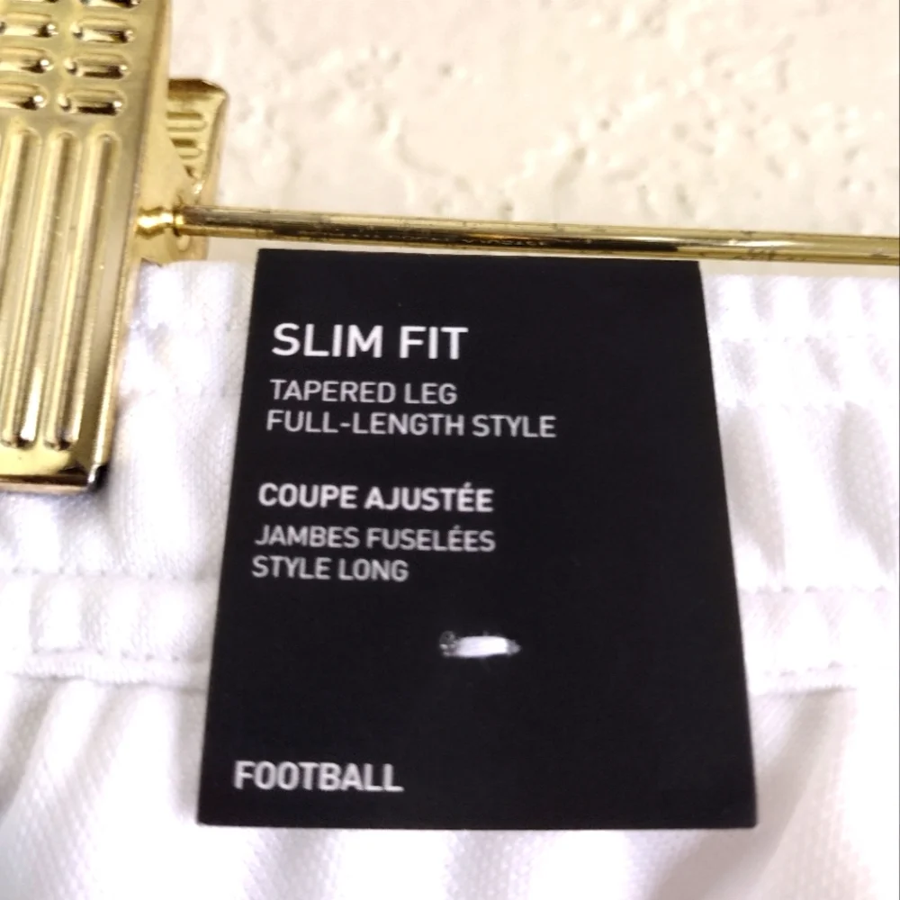 Adidas Boys White Slim Fit Tapered Pants Football - Picture 6 of 8